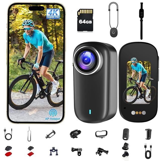 Caméra embarquée 4K Bextgoo M11 avec clip magnétique