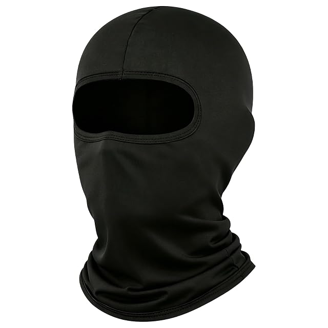 Cagoule LONGKING noire portée sous un casque