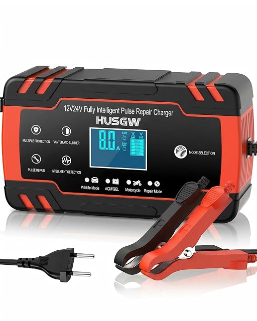 Chargeur de batterie Husgw 8 A avec écran LCD