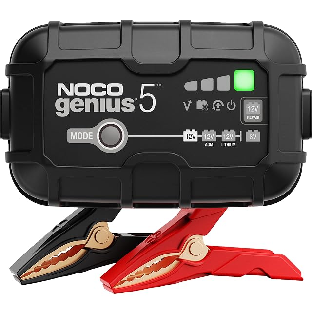 Chargeur de batterie NOCO GENIUS5 avec pinces et cosses rondes