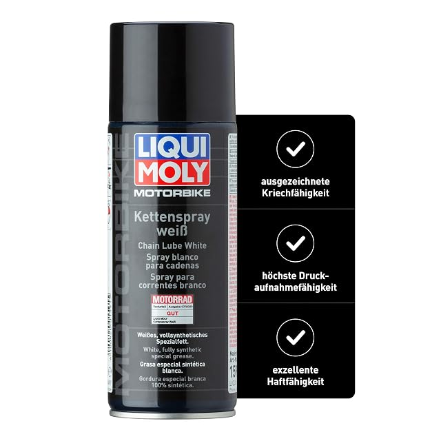 Spray de chaîne blanc Liqui Moly Motorbike, 400 ml