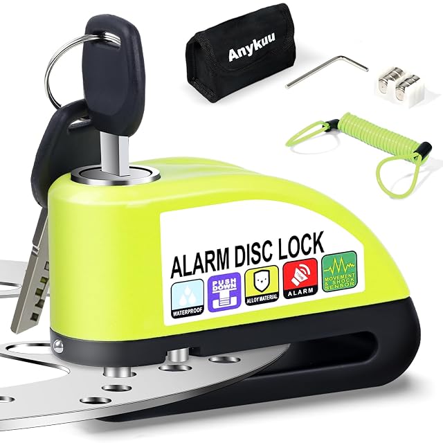Bloque-disque à alarme Anykuu avec cordon de rappel de 1,5 m