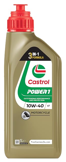 Bidon d’un litre de Castrol POWER1 4T 10W-40