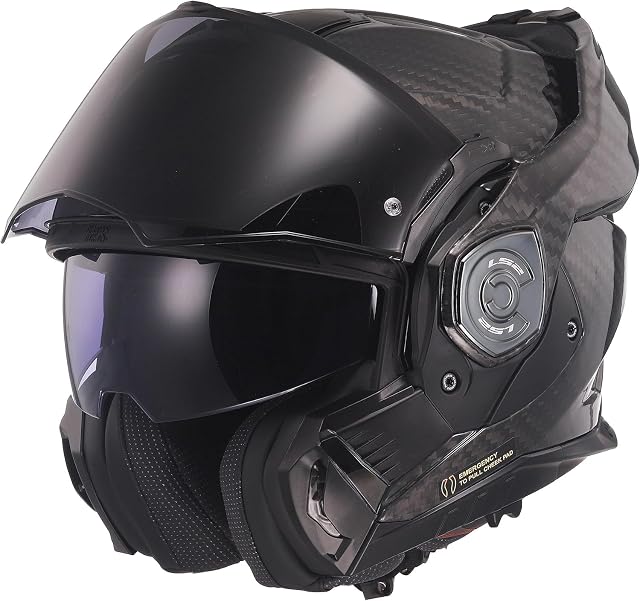 Casque modulable LS2 ADVANT X Carbon en finition carbone brillant