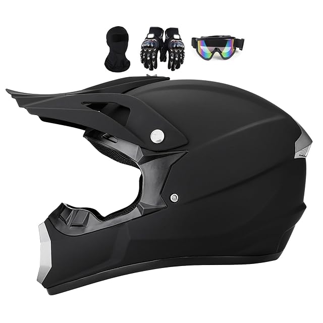 Casque cross enfant HelmYezett avec le masque fourni