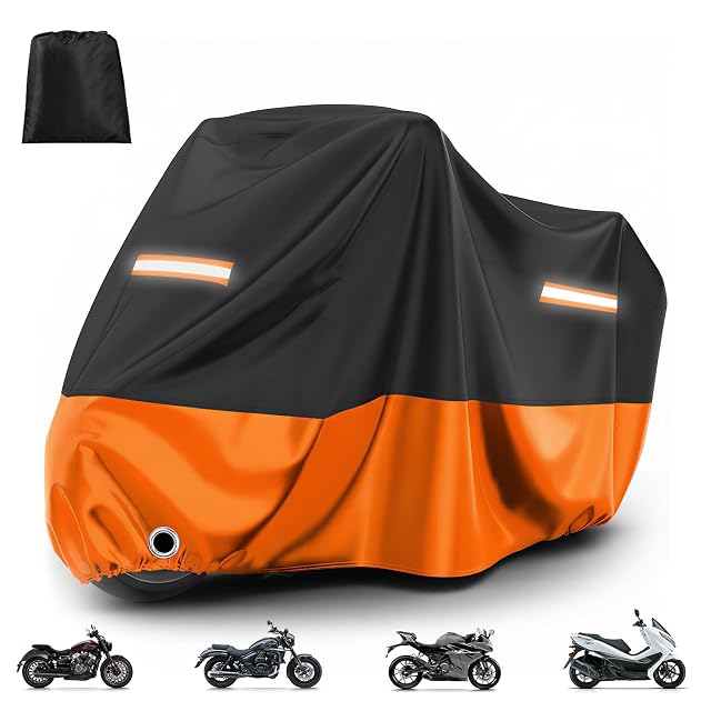 Housse de moto Favoto noire et orange