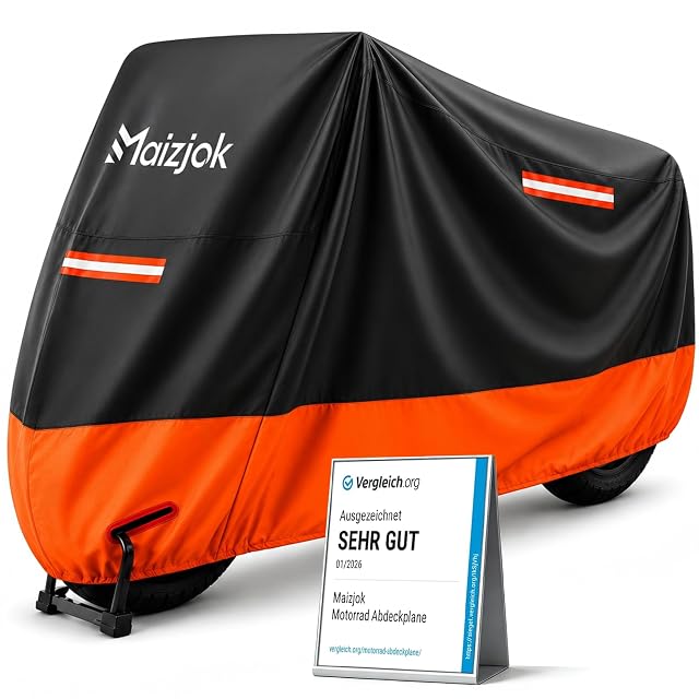 Housse de moto Maizjok noire et orange