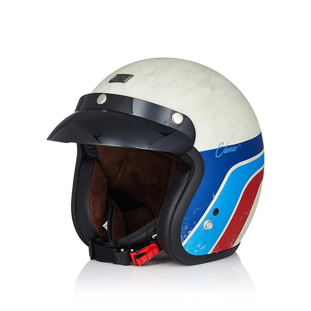Casque jet ORIGINE Primo de style vintage, blanc classique