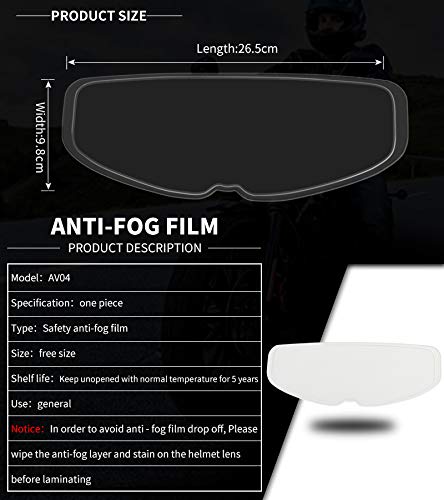 Film antibuée SZMYLED pour écran de casque moto