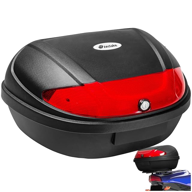 Top-case tectake de 48 L noir mat