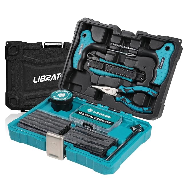 Trousse de réparation de pneu LIBRATON de 78 pièces dans sa mallette